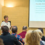 Health Sciences faculty member Mary Jo Saxe facilitates conversation.
