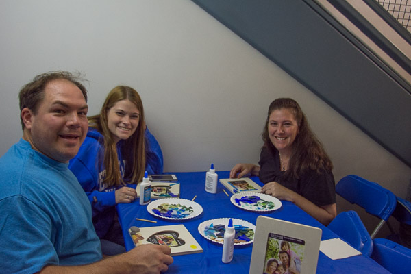 The family of Allison P. Turner, of Ephrata, joins the pre-physician assistant studies major for an expressive art project.