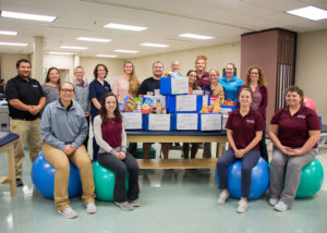 Penn College’s Physical Therapist Assistant Club collected boxes of nonperishable food on campus and at physical therapy clinics across the region as part of the Global Physical Therapy Day-of-Service.