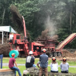Trees are ground into mulch at the Schneebeli Earth Science Center.