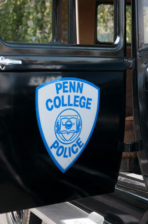 Removable "Penn College Police" decals add to the departmental goodwill on campus and in the community.