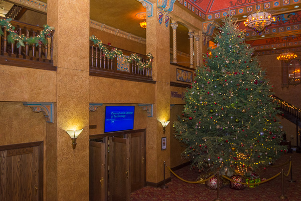 A 24-foot concolor fir awaits the next group of Penn College graduates.
