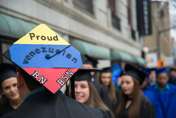 Rene Ramirez's cap honors his South American heritage and his chosen profession.