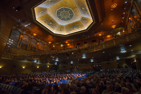 A regional landmark that hosts five Penn College commencement ceremonies each year, the Community Arts Center wraps its guests in warmth and grandeur.