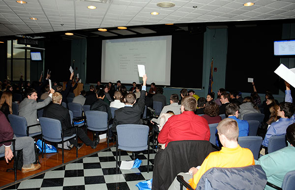 Delegates cast their respective votes on a flag-desecration amendment, defending with equal fervor the right of free speech vs. the defense of a national symbol.