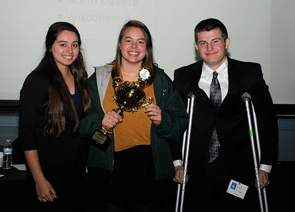 Selected by judges as the Best Delegation was this trio from Hughesville, designated 