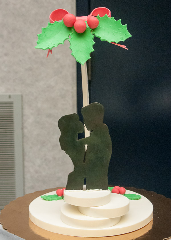 A chocolate sculpture by Kiesha M. Sheffer, of Edred, receives honorable mention in Principles of Chocolate Works.