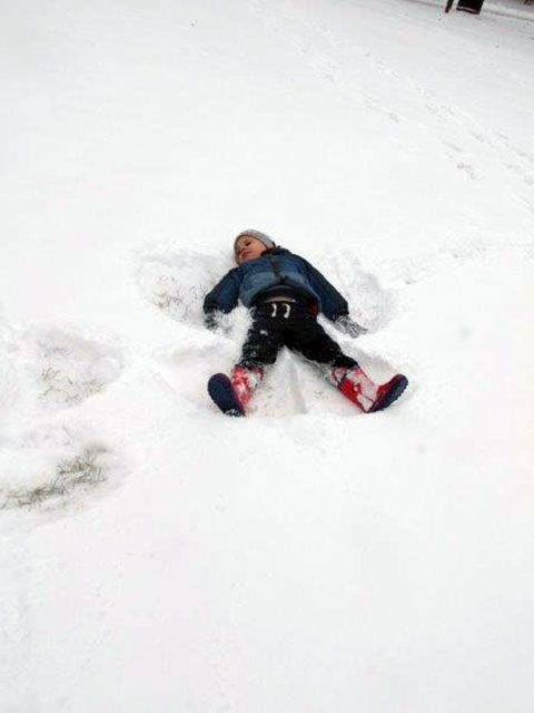 A soft landing for a snow angel