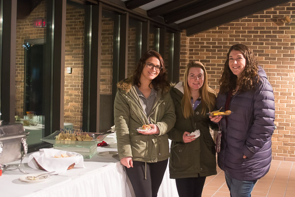 Gathering in the PDC atrium (from left) are Alexis R. Price, a pre-nursing major from Huntingdon; Madison L. DiPasquale, a pre-dental hygiene student from Pipersville; and Lauren Allison, of Elizabethtown, enrolled in nursing.