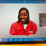 While accustomed to being on screen, Parrish enjoys the new experience of a three-dimensional scan of her likeness.