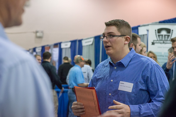 A future on-site power generation entrepreneur? Hunter F. Williams, of Drums, makes his case with a potential employer. 
