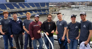 Members of the college's ACCA student chapter cap their Penn State field trip with a visit to Beaver Stadium.