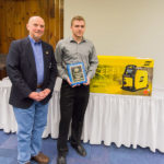 ... and joins top prize-winner Bachman (with his plaque and Rebel Welding Machine).