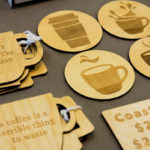 Mozug Custom Woodworking caters to a coffee-loving clientele with its caffeinated coasters.