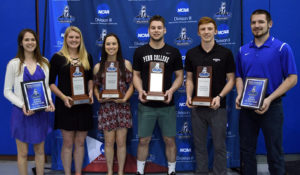 Honored among the Wildcats' finest are (from left) Trunzo, Williams, Krow, Kane, Runner and Mooney.