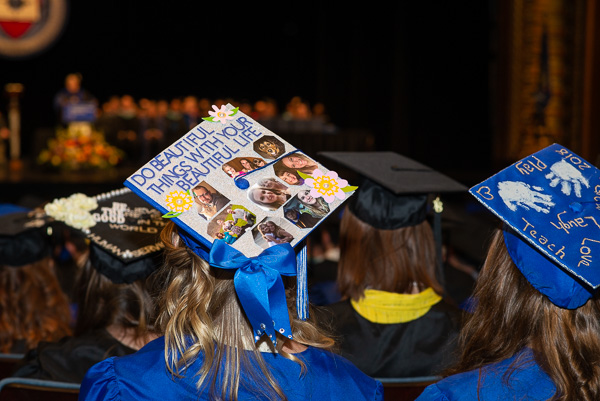 A mortarboard message of positivity and purpose