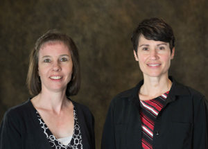 Tammy M. Rich (left), assistant professor of business administration, management and event management, and Bambi A. Hawkins, learning laboratory coordinator in the paramedic program, are the 2018 recipients of Excellence in Academic Advising Awards at Penn College.