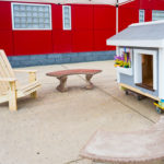 The School of Construction & Design Technologies is well-represented, with items including a doghouse built by Women in Construction and an Adirondack chair made by the Penn College Construction Association.