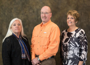 The 2018 Distinguished Staff Award recipients at Penn College are (from left) Mary D. Gregory, access services assistant at the Madigan Library (Classified); Robert C. Karschner Jr., master mechanic for the college’s motorpool (Service); and Kay E. Dunkleberger, director of disability services (Administrative, Professional and Technical).