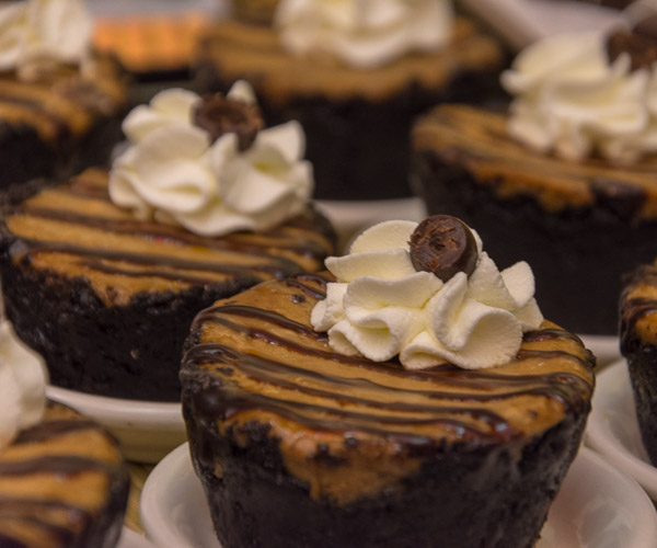 The Grand Pastry Buffet offerings of Sarah A. Waclo, of York, include coffee cheesecake.