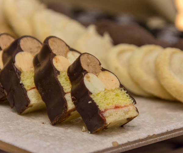 Rainbow pastries and chocolate-dipped palmiers are offered by Maren A. Zaczkiewicz, of Williamsport.