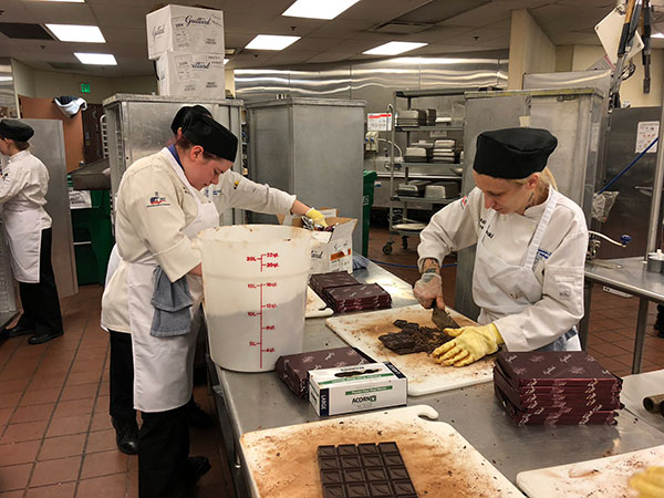 The first morning at the Derby is a sweet one for Somer A. Safford, of Port Allegany (left), and Ashley R. Potrzebowski, of Williamsport. 