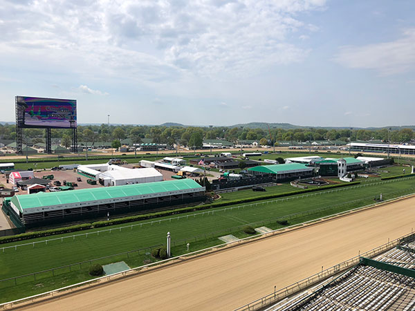 Tuesday of Derby Week was a beautiful day. Too bad the sunshine and 82 degrees couldn’t hang around until Saturday.