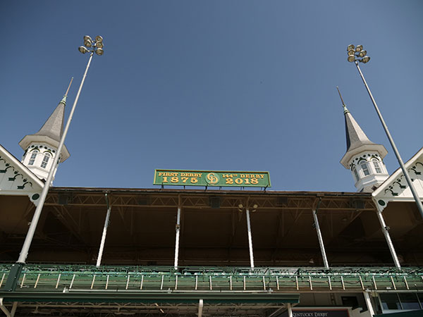 The sign between the fabled Twin Spires reveals this will be the 144th running of the Kentucky Derby, the longest continually held sporting event in the United States. 