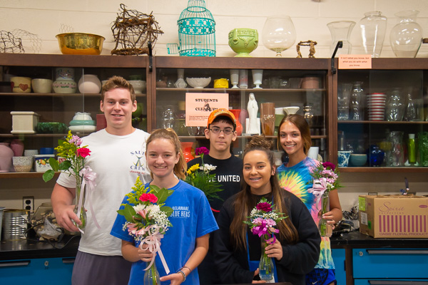 Students in the Grow & Design Horticulture Camp take pride in their floral arrangements. 
