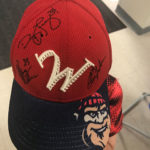 The 'cutters added their signatures to caps and other campers' keepsakes.