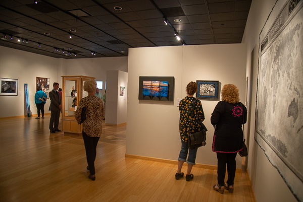 The exhibition features a wide range of media.