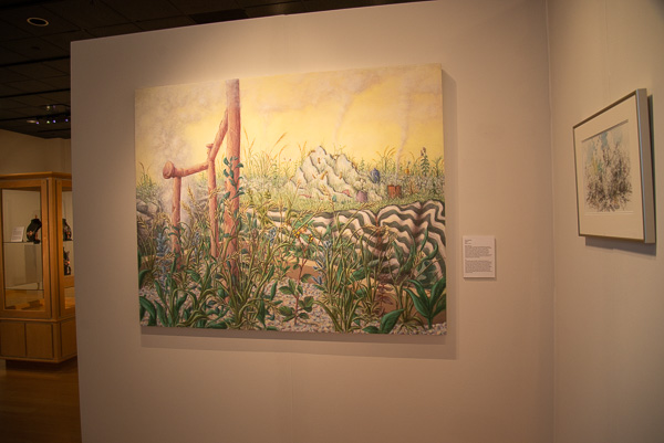 “Plateau,” by Paul Chidester, is an example of flashe on panel.