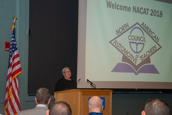 Penn College President Davie Jane Gilmour welcomes NACAT members to their organization's 45th annual conference, again held at the home of one of America's longest continuous automotive programs.