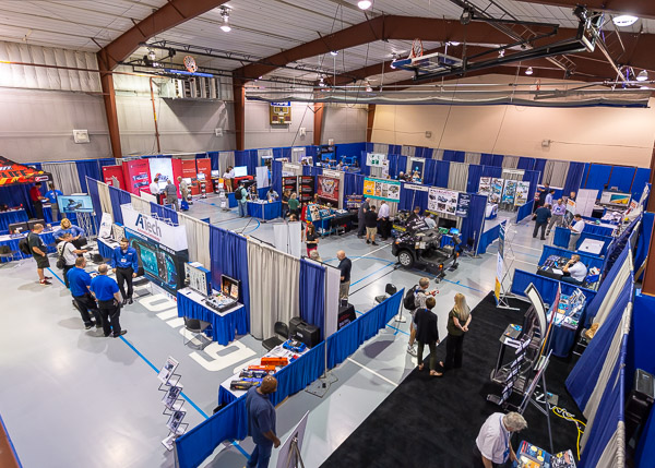 More than two dozen exhibitors fill the Field House floor to share their wares and wherefores.