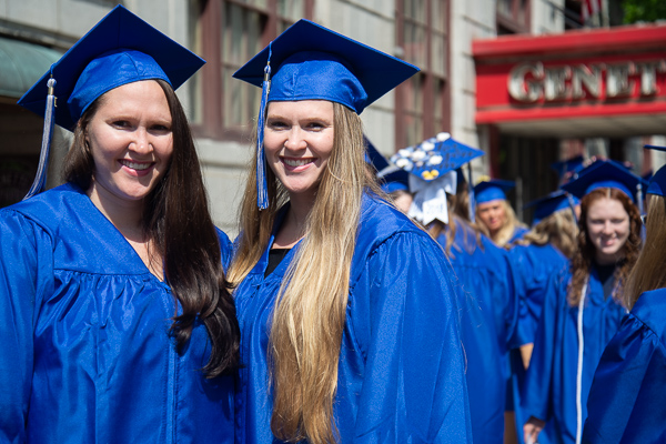 Among the first graduating class in physical therapist assistant: twins Kylie R. (left) and Ellie L. Sikorskas