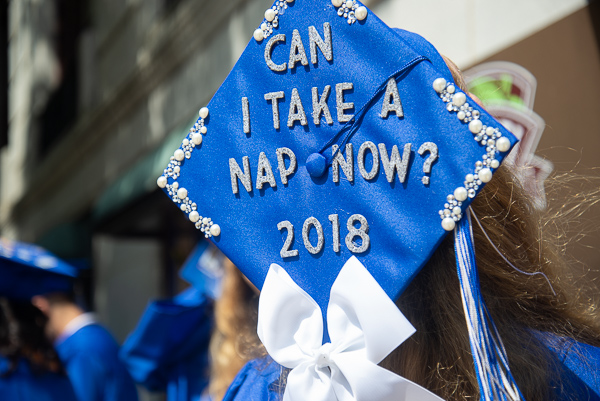 After earning her associate degree, apparently choosing study over sleep, a graduate has one question.