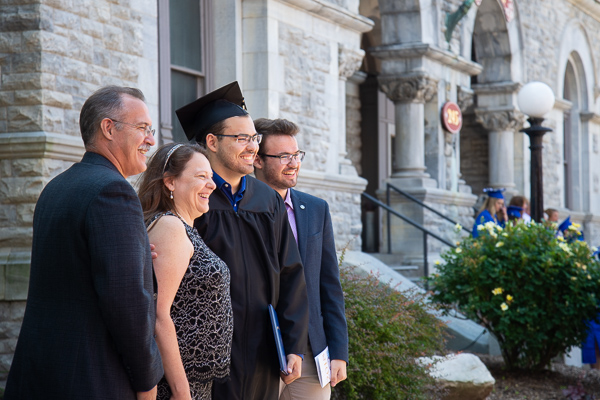 Tyler S. Dimick and family enjoy his achievement. Dimick, of State College, earned a degree in applied health studies: radiography concentration.
