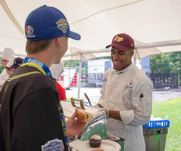 Daniel C. Frankenfield, baker for the School of Business & Hospitality, serves up all-American picnic fare. He graduated in applied management (2017) and baking and pastry arts (2016).
