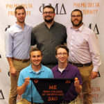 Celebrating the honor are (back row, from left) Robert A. Warner III, Carlisle, automotive service technician; Timothy J. Schafer Jr., Lancaster, automotive technology management; and chapter President Jordan D. Suter, Lock Haven, manufacturing engineering technology. Kneeling are Cody Daniels (left), Jermyn, information assurance and cyber security; and Gregory C. Hidlay, Catawissa, information technology: network specialist concentration.