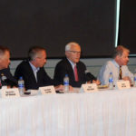 Sen. Yaw (second from right), who also chairs the college's board of directors, welcomes participants and attendees to Penn's Inn. He was joined by legislative colleagues (from left) state Rep. Frederick B. Keller (R-86th); state Sen. John R. Gordner (R-27th); and State Sen. David G. Argall (R-29th), committee chair. 