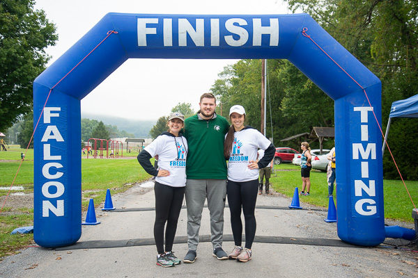 Penn College Youth Leadership winners (and Race for Freedom organizers) from Hughesville High School (from left) are Ammar-Khodja, Woolcock and Hall.