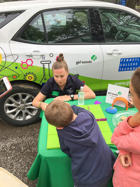 Miller takes the STEM Mobile on the road, engaging youngsters at the Centre County Grange Fair. (Photo provided)