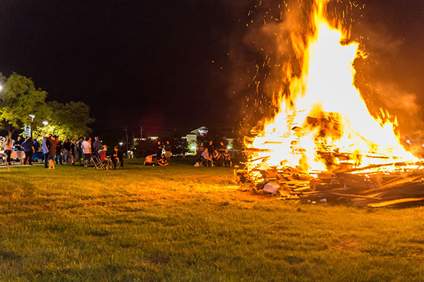 A fiery snap, crackle and pop fill the fall air.