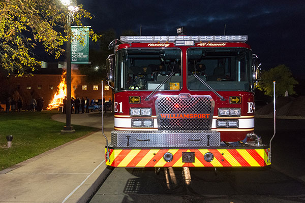 The Williamsport Bureau of Fire (and Penn College Police) were close at hand for safety's sake.