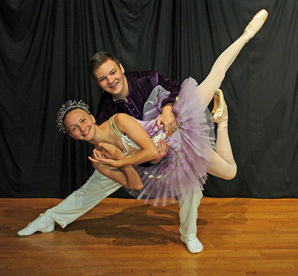 Dancers Mieren Kendall (Sugarplum Fairy) and Daniel Hess (Cavalier), both enrolled at Saint John's School of the Arts, are among cast members of "The Nutcracker." 