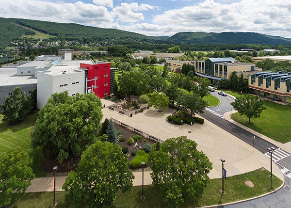 The Madigan Library (left) and Bush Campus Center will be hubs of activity during Penn College’s Spring 2019 Open House, an April 6 event highlighting the college’s unique educational mission and hands-on approach to learning.