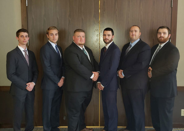 Members of Penn College’s third-place Commercial Team are (from left) Justin L. Stanton, of Newfoundland; Daniel A. Rex, of Norristown; Darren L. Dreas, of Macungie; Carl A. Zimmerman, of Hunlock Creek; Calen B. Heeter, of Emlenton; and Joseph R. Dietz, of Bethel Park.
