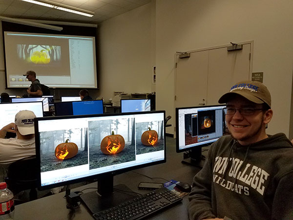 Honoring his Wildcat-themed attire, McElhenny incorporated the college mascot into his design.