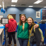 Taking near-final steps toward a date with their diplomas are Rachel J. Cressman (left), a nursing major from West Milton, and Amanda N. Suda, of Harrisburg, graduating in landscape/horticulture technology: plant production emphasis.