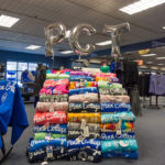 Colorfully inviting mounds of Penn College logo wear await purchase ...